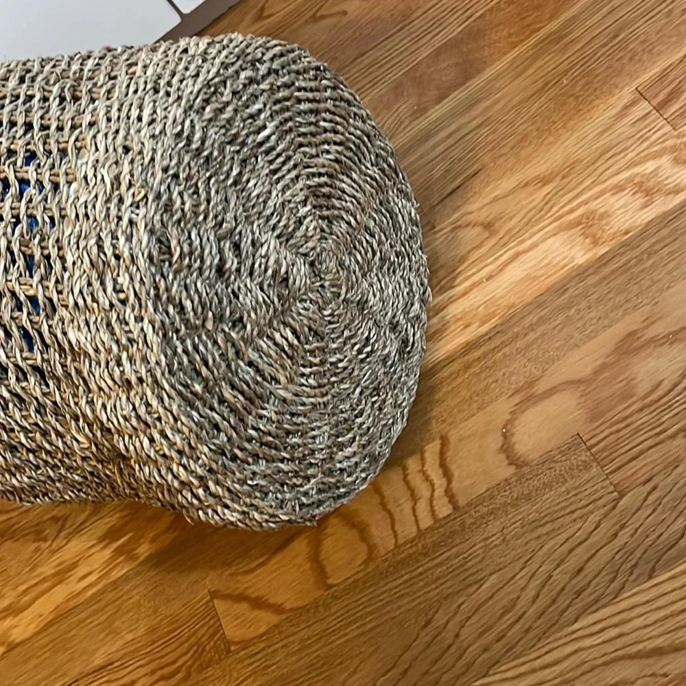 Anthropologie Woven Wicker Vase Beige NWT